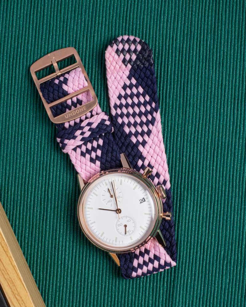 Perlon Pattern Pink / Navy - UNDONE
